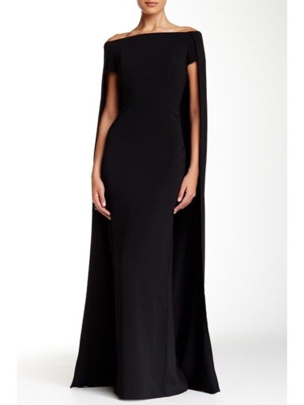 Issue New York - (NWT) Cape Accent Gown in Black XS
